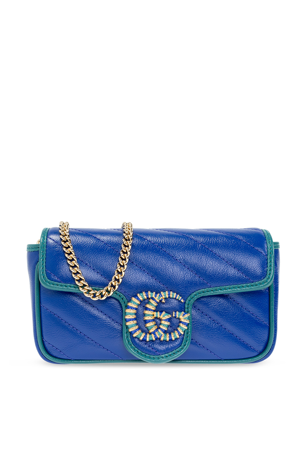 Blue GG Marmont Super Mini shoulder bag Gucci Gucci Kurtki przej ciowe IetpShops Croatia